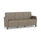 Lesro Siena Lounge Reception 3 Seat Tandem Seating No Center Arms, Black, MD Farro Upholstery SN3101 - alternate 1